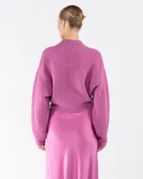 Silk Cropped Sweater
