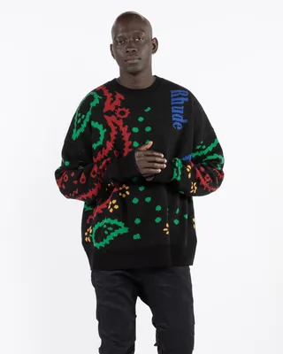 Bandana Knit Crew Sweater