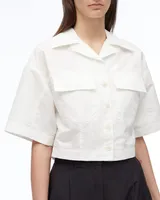 Cropped Poplin Shirt