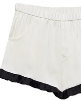 Silk Ruffle Shorts