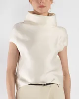 Turtleneck Silk Blouse