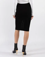 Zip Knee Length Skirt