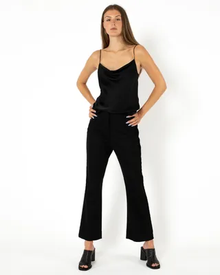 Cropped Kick Flare Trousers