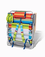 Multi Stripe Breezy Backpack Beach Chair