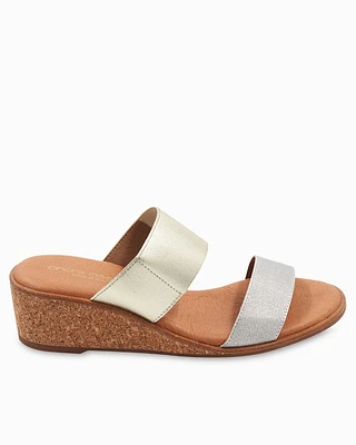 André Assous Gwenn Elastic Wedge Sandals