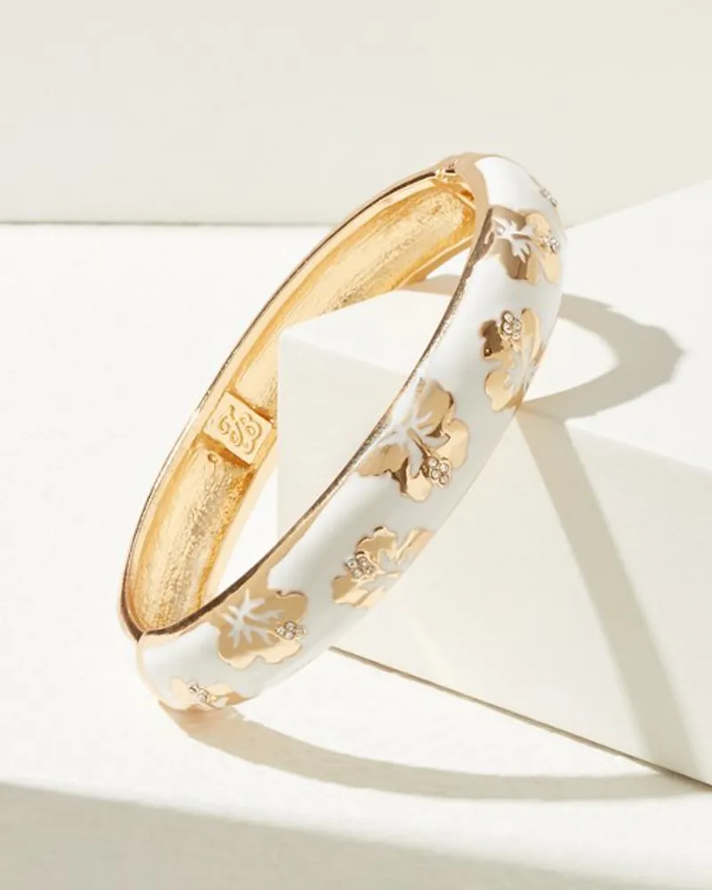 Louis Vuitton Narrow Inclusion Bangle (Clear/Gold/Red)