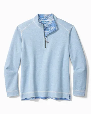 Big & Tall Costa Flora Reversible Half-Zip Sweatshirt