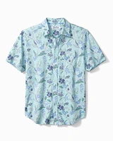 Big & Tall San Lucio Aqua Isles IslandZone® Stretch Camp Shirt