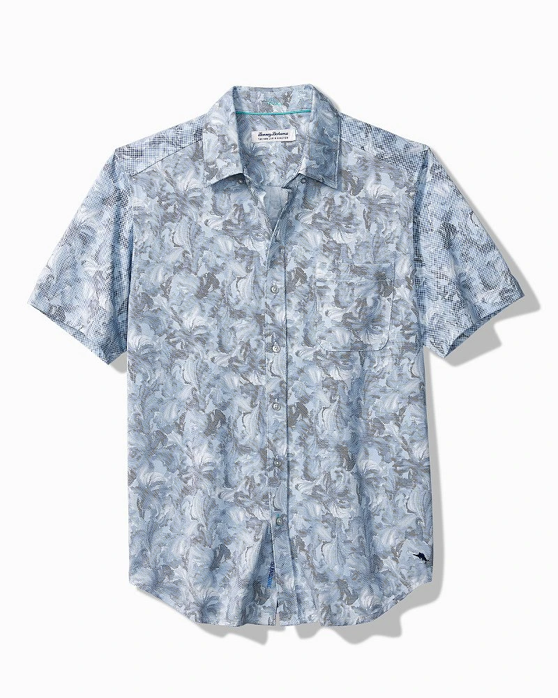 Big & Tall San Lucio Brushstroke Flora IslandZone® Stretch Short-Sleeve Shirt