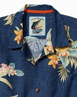 Big & Tall Open Water Blooms Camp Shirt