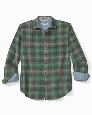 Big & Tall Coastline Cord Redwood Check Long-Sleeve Shirt