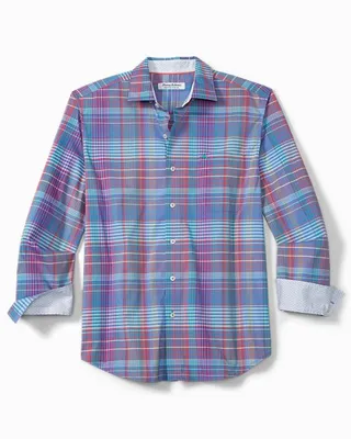 Big & Tall Sarasota Stretch Pinot IslandZone® Plaid Shirt