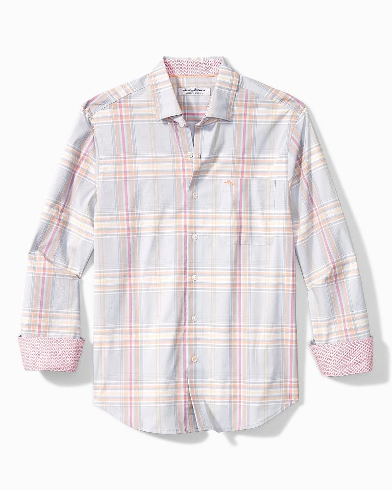 Big & Tall Sarasota Stretch Harbor Plaid IslandZone® Shirt