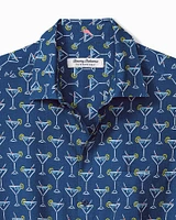 Big & Tall Bahama Coast Midnight Martini IslandZone® Short-Sleeve Shirt