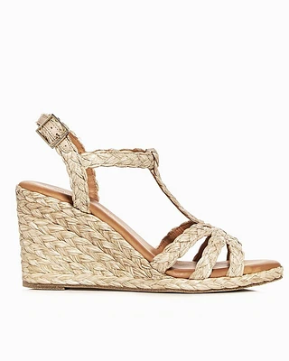 André Assous Madina Raffia Wedges