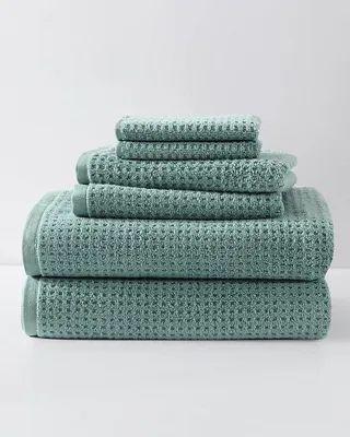 Tommy Bahama Island Retreat 12-Piece Blue Cotton Wash Towel Set