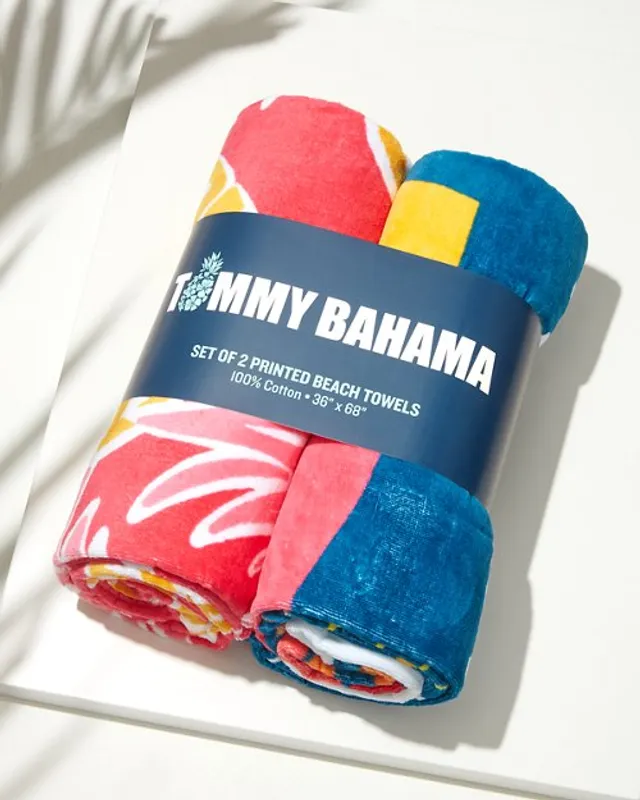 Tommy Bahama Pineapple Bash & Palm Sunset Beach Towels - Set of 2