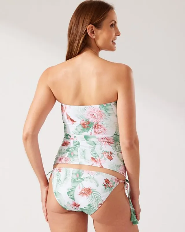 Tommy Bahama Breezy Botanical Engineered Bandeau One-Piece Swimsuit