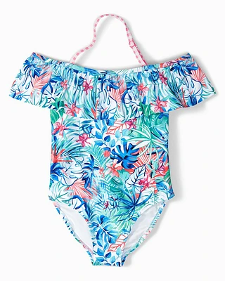 Little Girls' Palm Party One-Piece Swimsuit