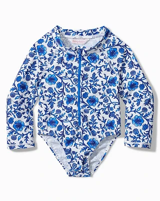 Baby Woodblock One-Piece Rash Guard