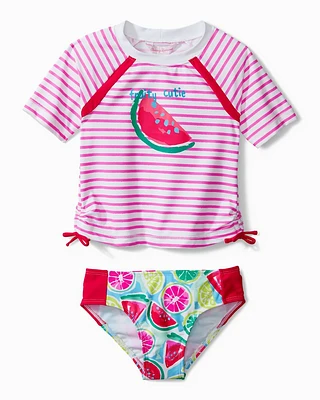 Toddler Mixed Fruit Rash Guard Swim Set