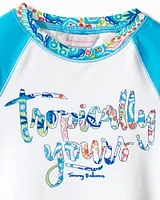 Little Girls' Tropically Yours Rash Guard Swim Set