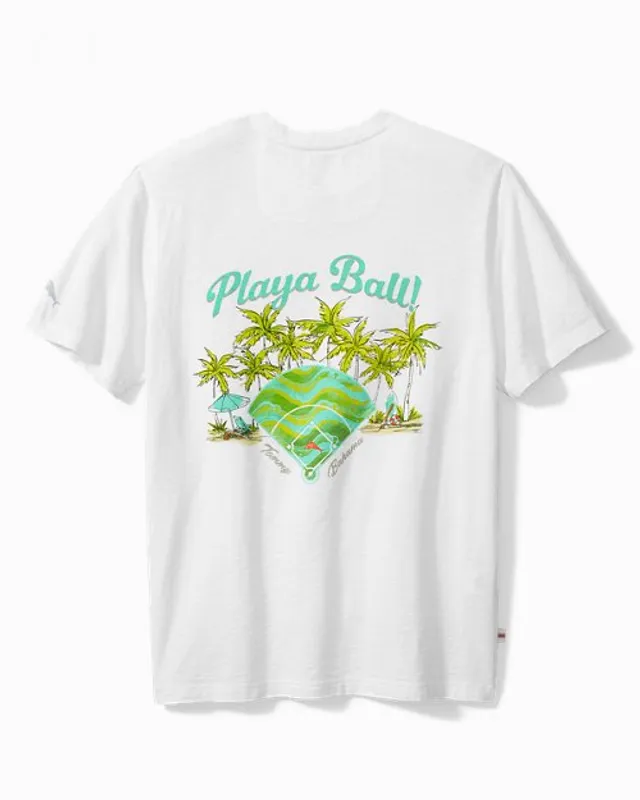 Tommy Bahama Chicago Cubs White Playa Ball T-Shirt