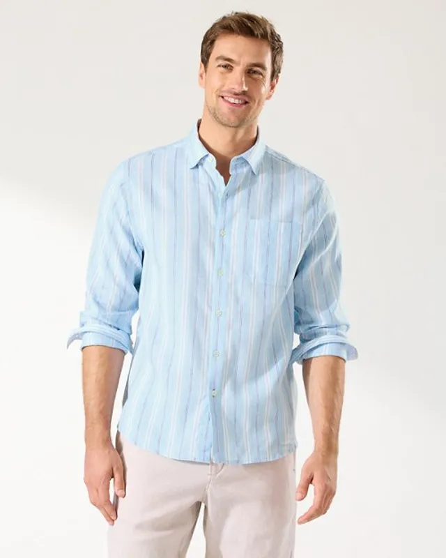 Linen Blend Striped Shirt