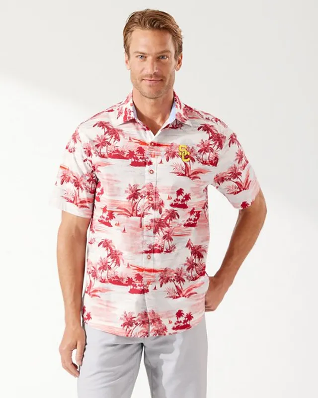 Men's Tommy Bahama White San Francisco 49ers Sport Tropical Horizons Button-Up Shirt Size: Small