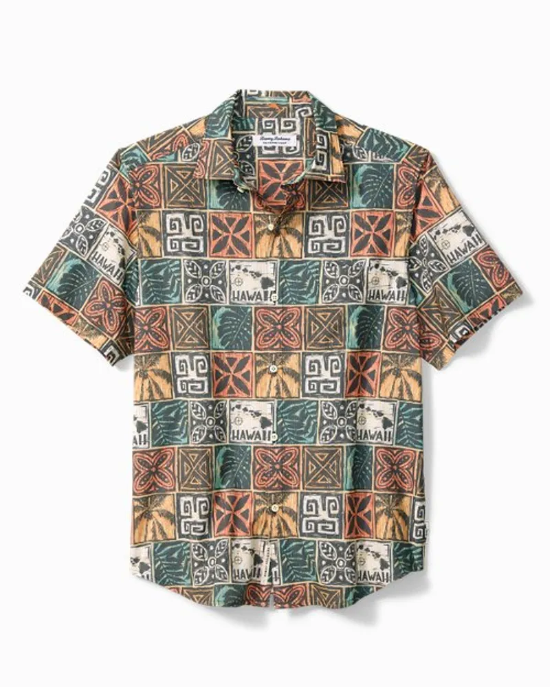 Tommy Bahama Bahama Coast Palm Tiles Short Sleeve Camp Shirt