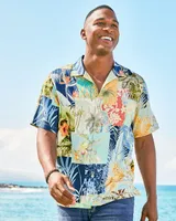 Tommy Bahama Patchwork Paradise Silk Camp Shirt