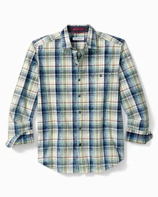 Searose Beach Plaid Long-Sleeve Shirt