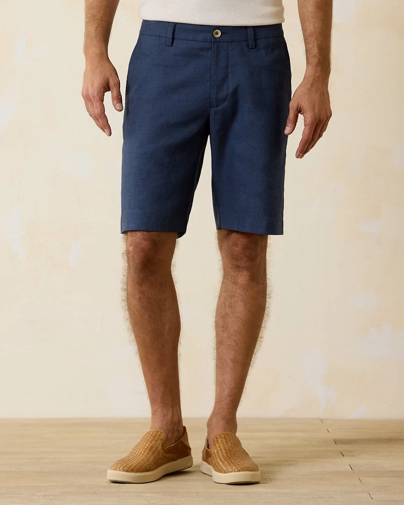 Latigo Beach Linen-Blend Flat-Front 10-Inch Shorts