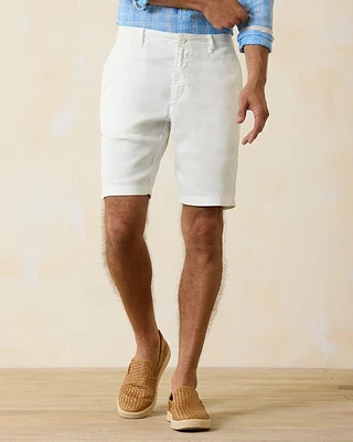 Beach Coast Linen-Blend Flat-Front -Inch Shorts