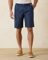 Latigo Beach Linen-Blend Pleated 10-Inch Shorts