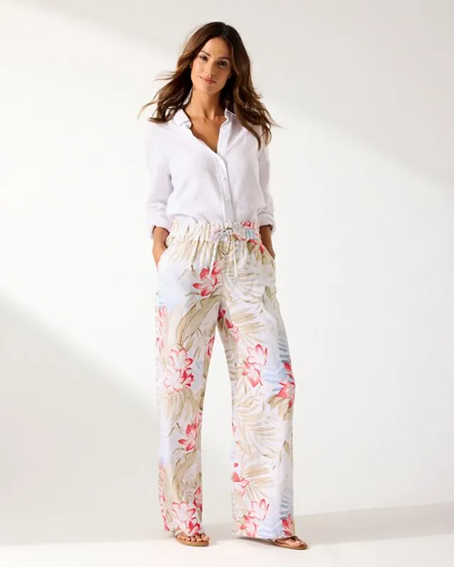 Two Palms High-Rise Linen Easy Pants