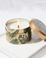 Island Blend Villa Fronds Candle Tin