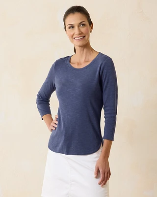 Ashby Isles Rib 3/4-Sleeve T-Shirt