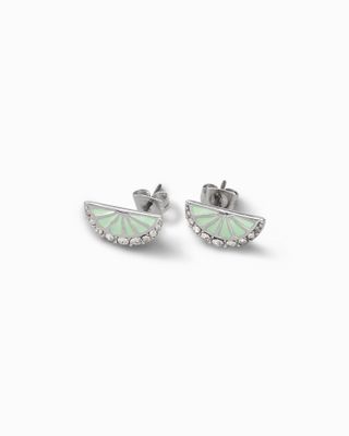Lime Stud Earrings With SwarovskiÂ® Crystals