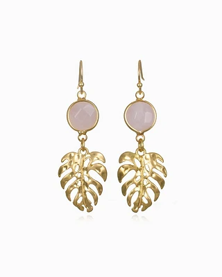 Monstera Jewel Drop Earring