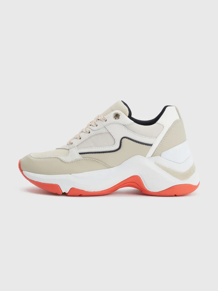 Tenis De Corte Medio Con Suela Cupsole Mujer Beige Tommy Hilfiger TOMMY  HILFIGER