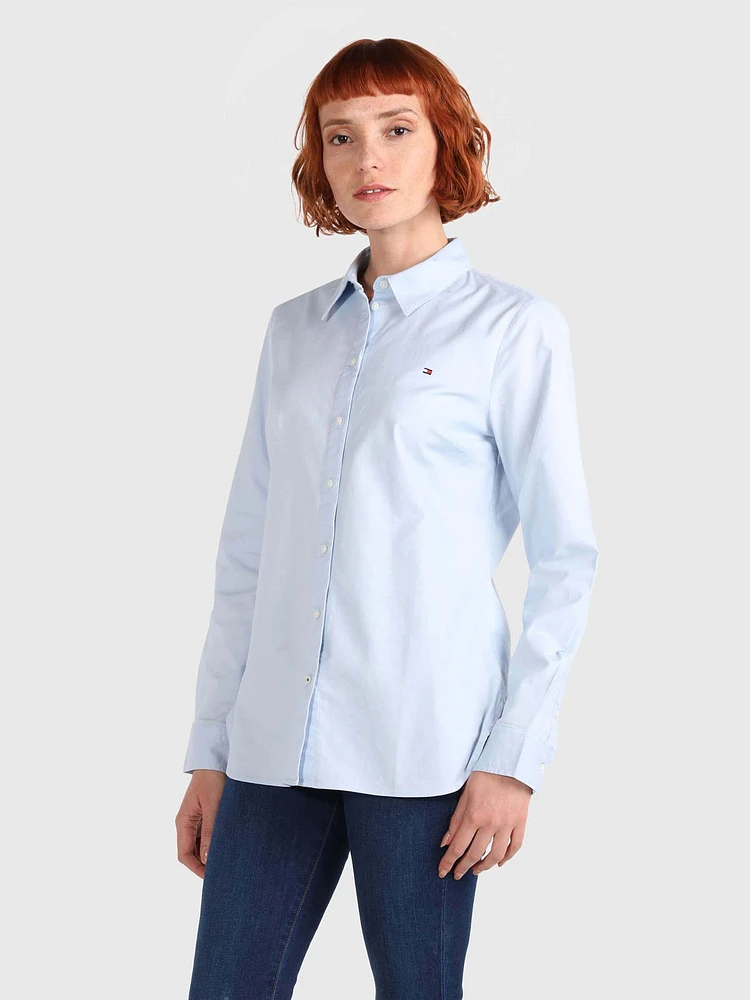 Camisa con logo bordado de mujer Tommy Hilfiger