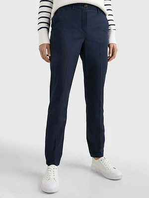 Pantalón chino de sarga con corte slim mujer Tommy Hilfiger