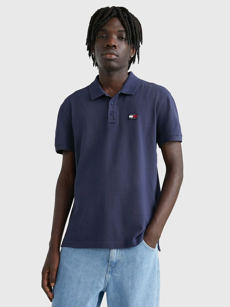 Polo aterciopelado con parche de hombre Tommy Jeans