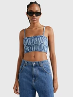 Crop top vaquero con motivo de letras mujer Tommy Jeans