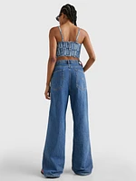 Crop top vaquero con motivo de letras mujer Tommy Jeans