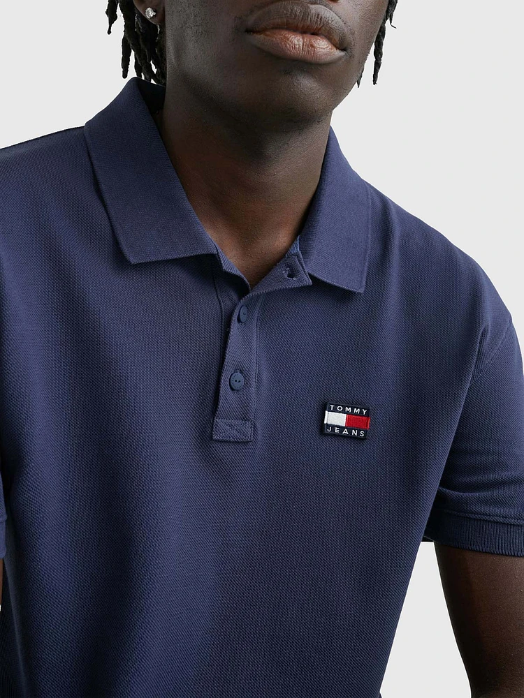 Polo aterciopelado con parche de hombre Tommy Jeans