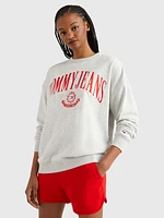 Sudadera prep de corte oversize mujer Tommy Jeans