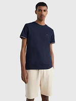 Playera ribeteada de piqué con corte slim hombre Tommy Hilfiger