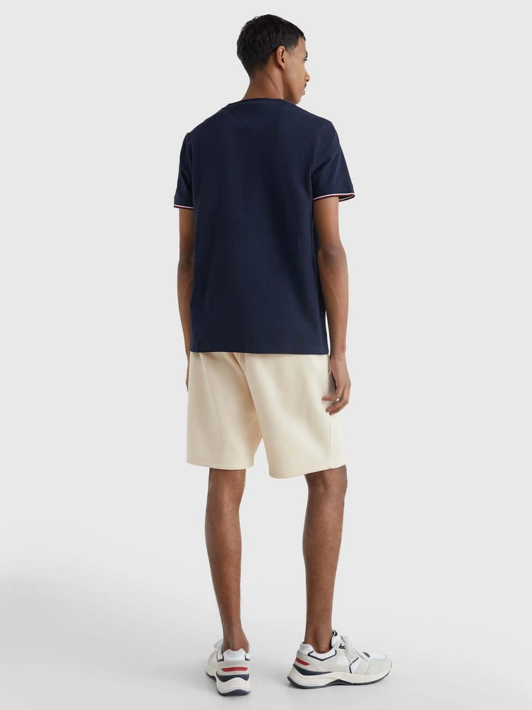 Playera ribeteada de piqué con corte slim hombre Tommy Hilfiger